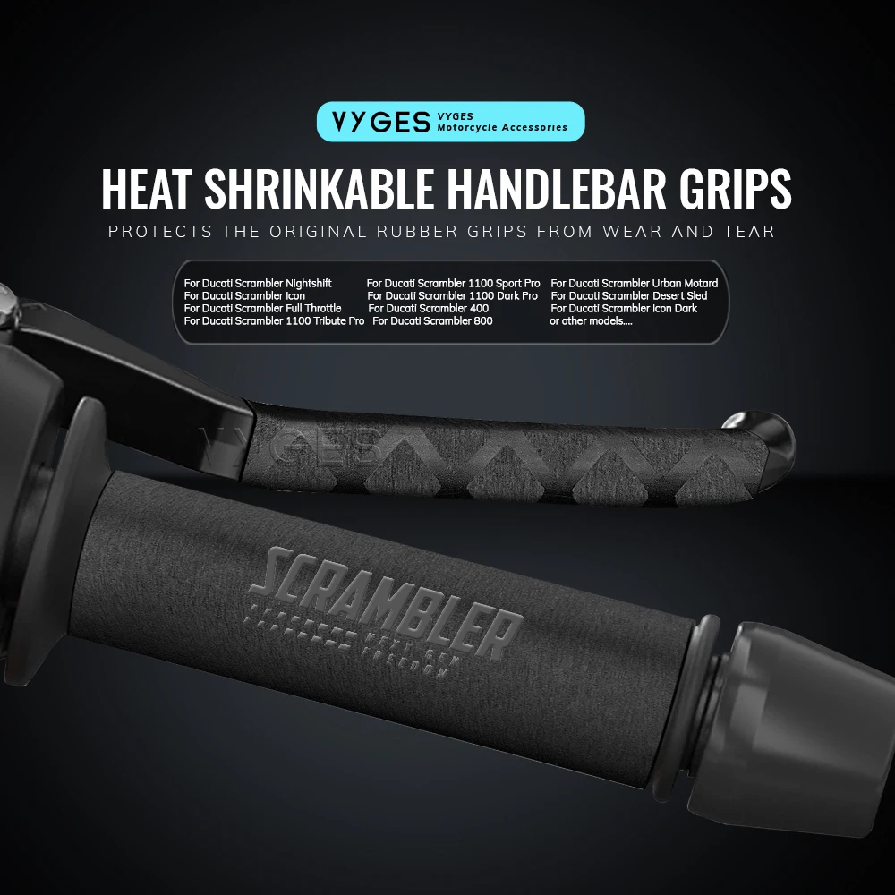 Handlebar Grips Heat Shrinkable Clutch Brake Lever For Ducati Scrambler 1100 800 400 Nightshift Icon Full Throttle Urban Motard
Handlebar Grips Heat Shrinkable Clutch Brake Lever For Ducati Scrambler 1100 800 400 Nightshift Icon Full Throttle Urban Motard