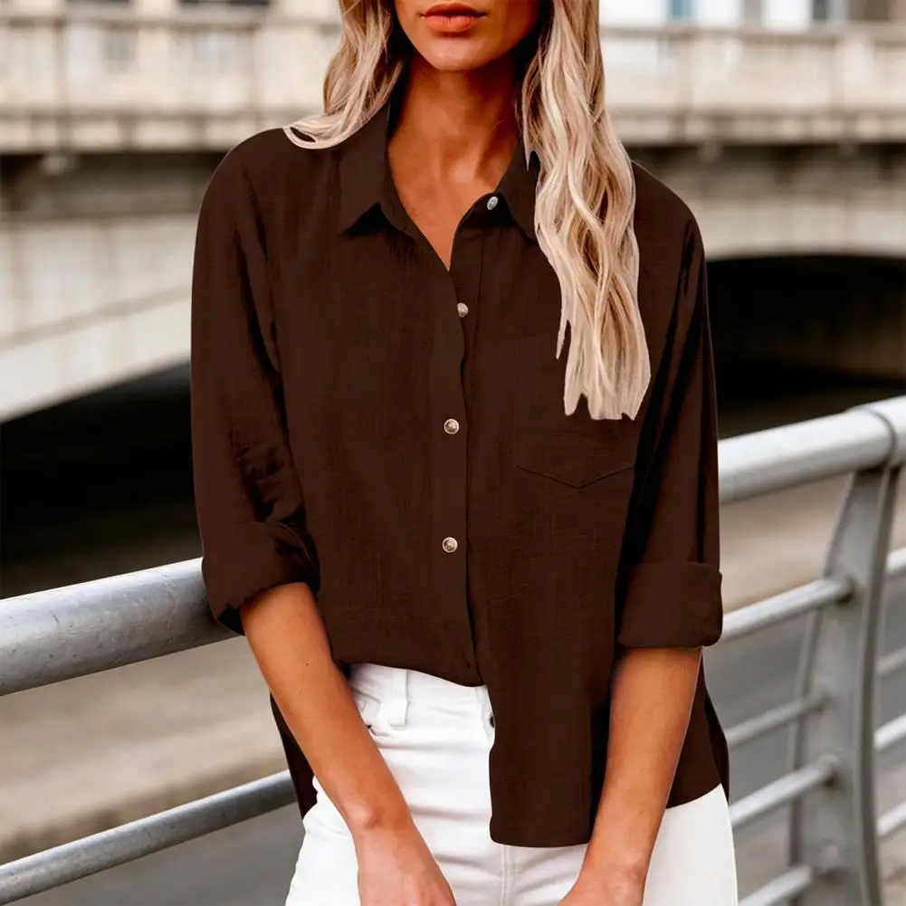 Lightweight Tops Breathable Women Blouse Women’s Lapel Shirt Long Sleeve Blouse Single Breasted Top Loose Fit Pure for Party
Lightweight Tops Breathable Women Blouse Women’s Lapel Shirt Long Sleeve Blouse Single Breasted Top Loose Fit Pure for Party