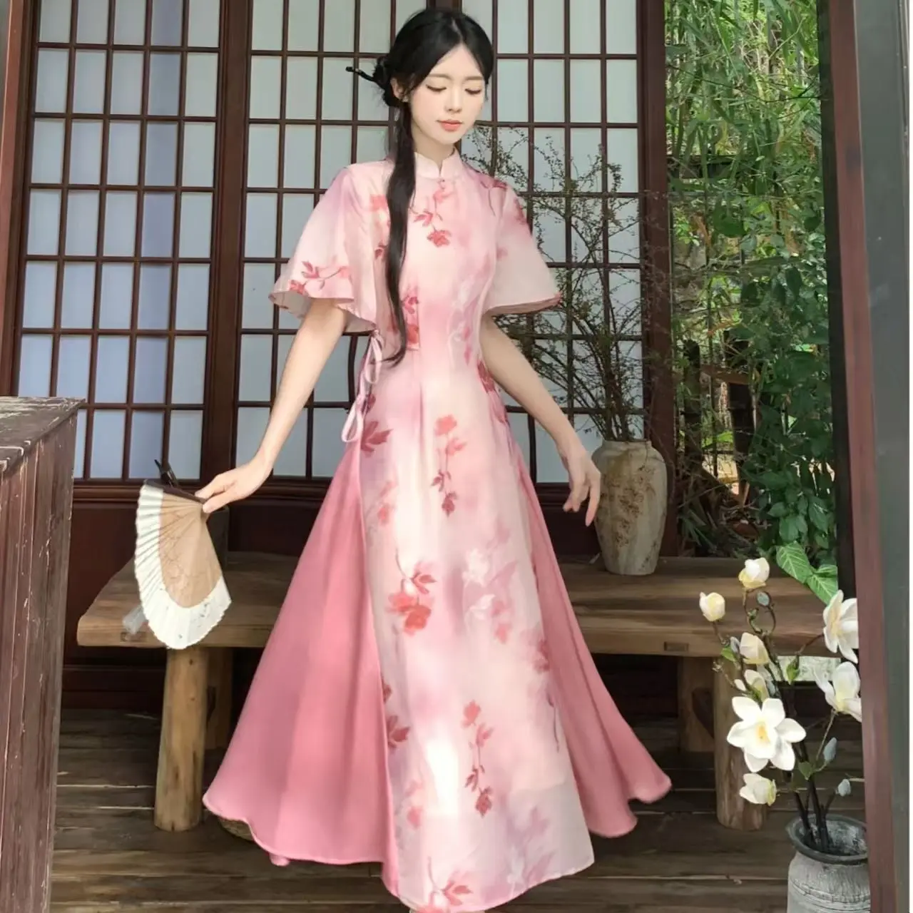 Elegant Retro Pink Chinese Dress Women 2025 New Cheongsam Short Sleeve Slim Women's Summer Dress Young Daily Wear Qipao Vestidos
Elegant Retro Pink Chinese Dress Women 2025 New Cheongsam Short Sleeve Slim Women's Summer Dress Young Daily Wear Qipao Vestidos