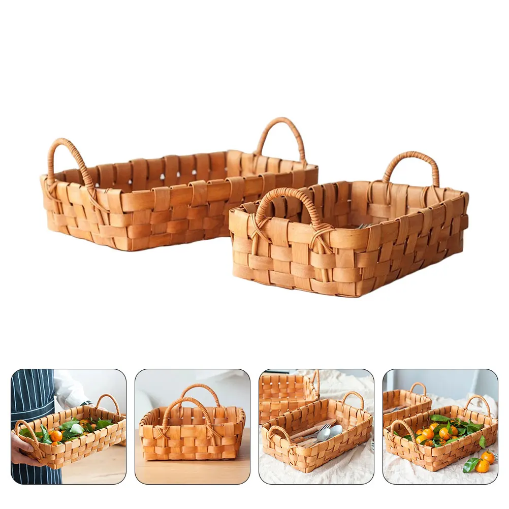 2 Pcs Wooden Food Tray Rattan Dual h Storage Plate Practical Service Japanese style Snack Fruit Cake Bread Holder Long life
2 Pcs Wooden Food Tray Rattan Dual h Storage Plate Practical Service Japanese style Snack Fruit Cake Bread Holder Long life