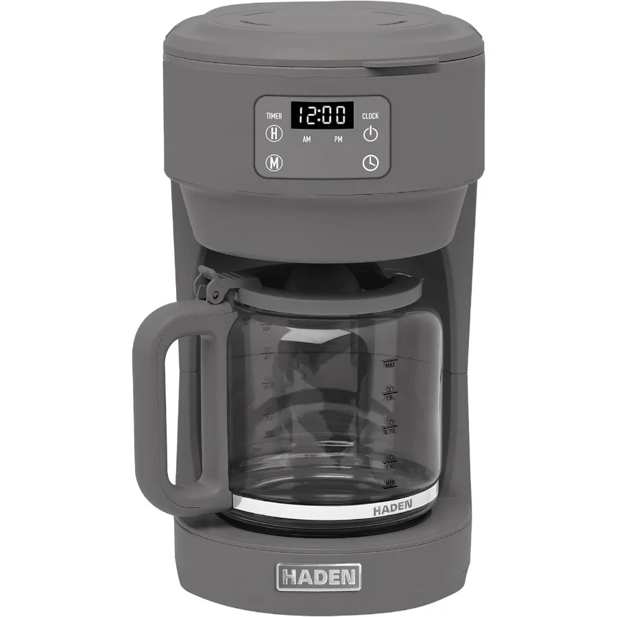 Кофеварка капельного типа Chelsea 10 Cup с цифровым управлением и стеклянным кувшином, серый и хром
Кофеварка капельного типа Chelsea 10 Cup с цифровым управлением и стеклянным кувшином, серый и хром