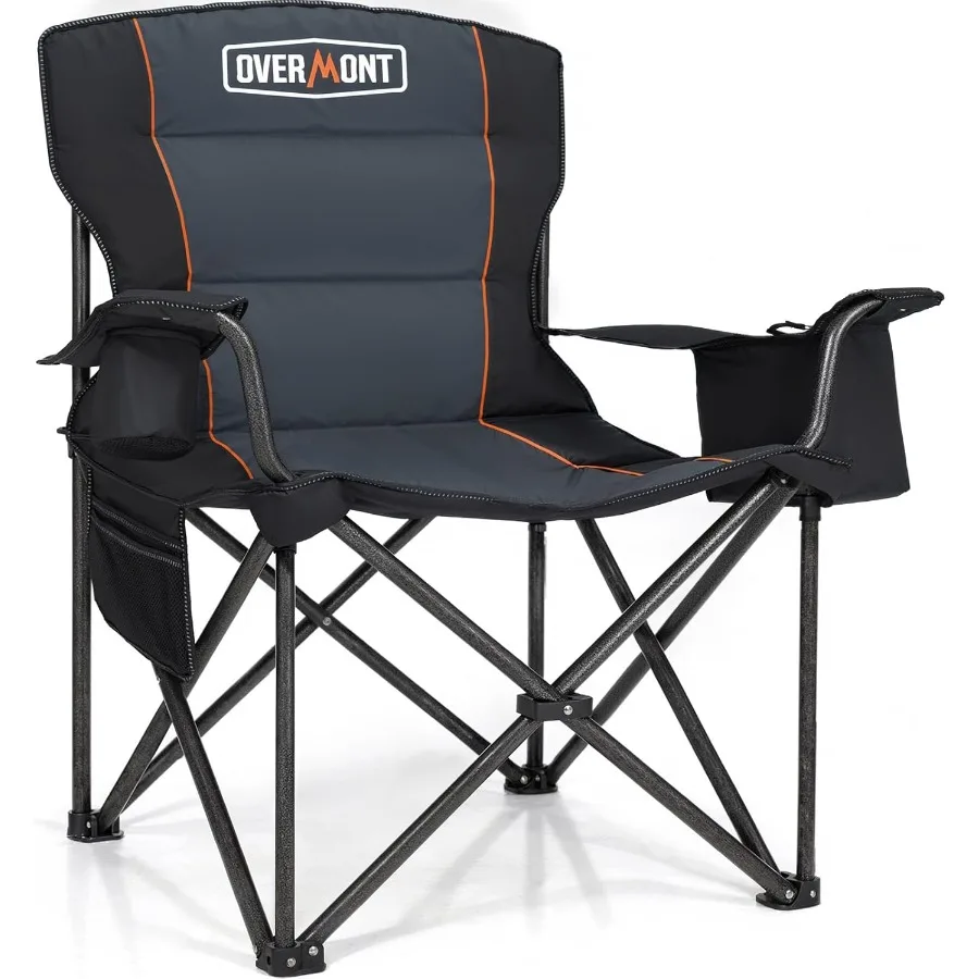 Overmont Oversized Folding Camping Chair - 450lbs Support with Padded Cushion Cooler Pockets - Heavy Duty Collapsible Chairs fo
Overmont Oversized Folding Camping Chair - 450lbs Support with Padded Cushion Cooler Pockets - Heavy Duty Collapsible Chairs fo