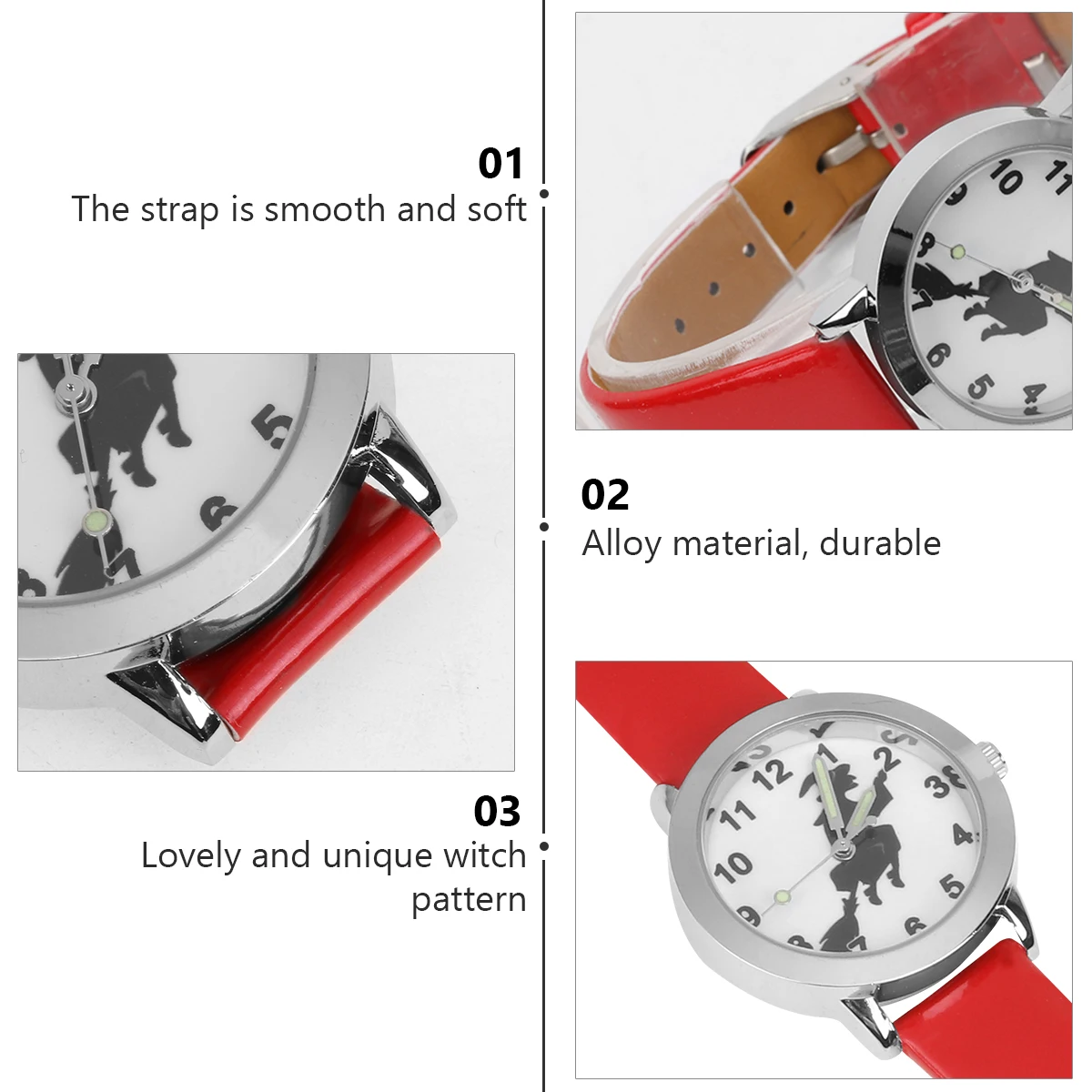 Glow In The Dark Halloween Witch Pattern Watch For Kids Lightweight Comfortable Strap Creative Quartz Gift Watch For Children
Glow In The Dark Halloween Witch Pattern Watch For Kids Lightweight Comfortable Strap Creative Quartz Gift Watch For Children