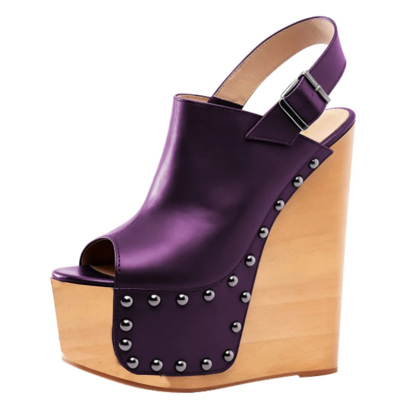DIZHUANG Sexy women's high-heeled sandals. Purple PU leather sandals. About 20cm heel height Wedges platform sandals. size:34-46
DIZHUANG Sexy women's high-heeled sandals. Purple PU leather sandals. About 20cm heel height Wedges platform sandals. size:34-46