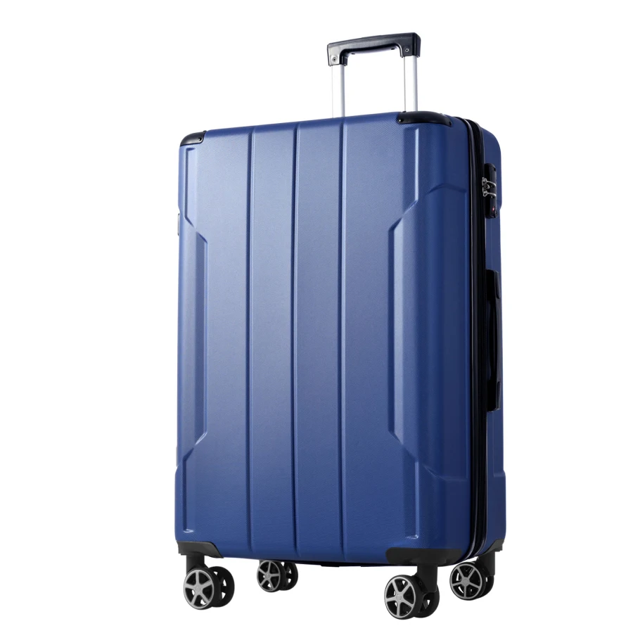 Hardshell luggage for travel: lightweight durable ABS material, blue color, double wheels and expandable feature for 28-inch ch
Hardshell luggage for travel: lightweight durable ABS material, blue color, double wheels and expandable feature for 28-inch ch