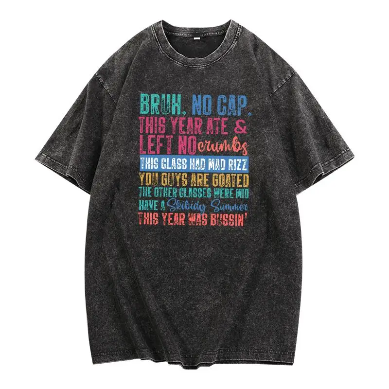Women's Y2K Slogan T-shirt Funny Gen Z Internet Slang Graphic Tee Vintage Washed Oversized Top
Women's Y2K Slogan T-shirt Funny Gen Z Internet Slang Graphic Tee Vintage Washed Oversized Top