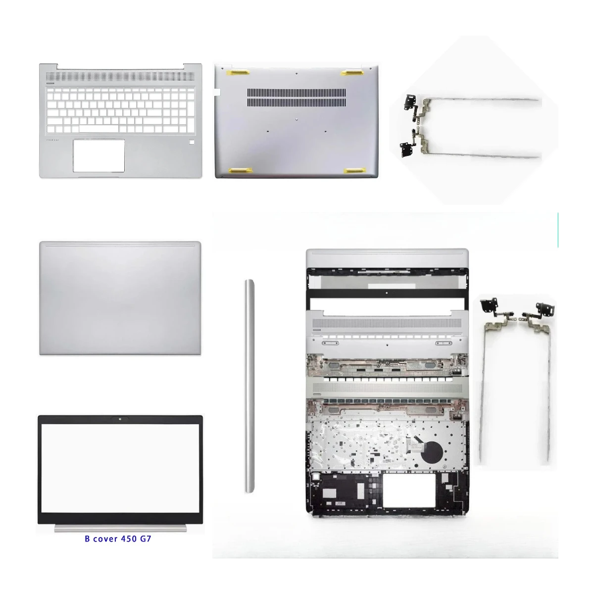 Suitable for Zhan66 15 G2 G3 Probook 450 455R G6 G7 laptop LCD top cover, front panel, hinge, bottom shell keyboard palm rest
Suitable for Zhan66 15 G2 G3 Probook 450 455R G6 G7 laptop LCD top cover, front panel, hinge, bottom shell keyboard palm rest