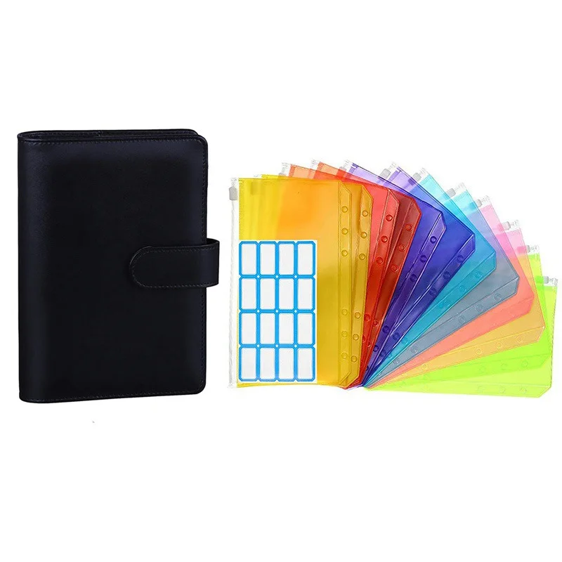 A6 Budget Binder with Zipper Cash Envelopes for Money Organizer & Budgeting, PU Leather Budget Planner Money Saving Binder
A6 Budget Binder with Zipper Cash Envelopes for Money Organizer & Budgeting, PU Leather Budget Planner Money Saving Binder