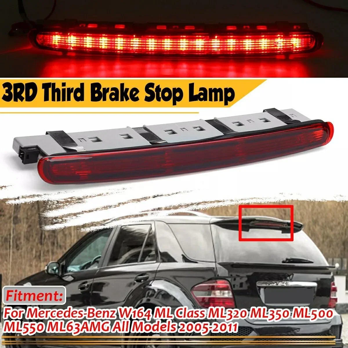 Red Car 3RD Third Brake Light For Mercedes Benz W164 ML Class ML320 ML350 ML500 ML550 ML63 AMG 2005-2011 Rear Tail Stop Lamp
Red Car 3RD Third Brake Light For Mercedes Benz W164 ML Class ML320 ML350 ML500 ML550 ML63 AMG 2005-2011 Rear Tail Stop Lamp