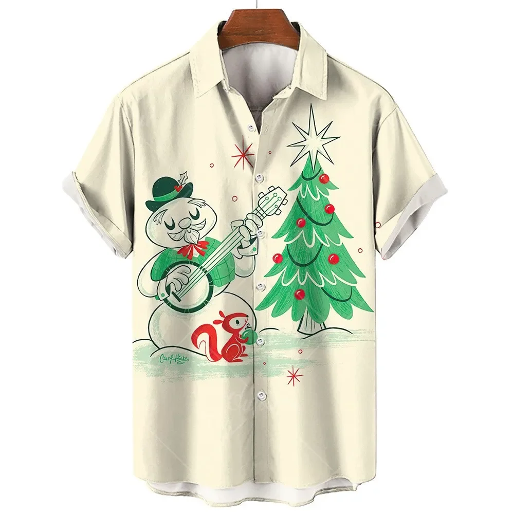 Men's 3D Digital Printed Christmas Short Shirt, Popular in Europe and America for Casual Wear
Men's 3D Digital Printed Christmas Short Shirt, Popular in Europe and America for Casual Wear