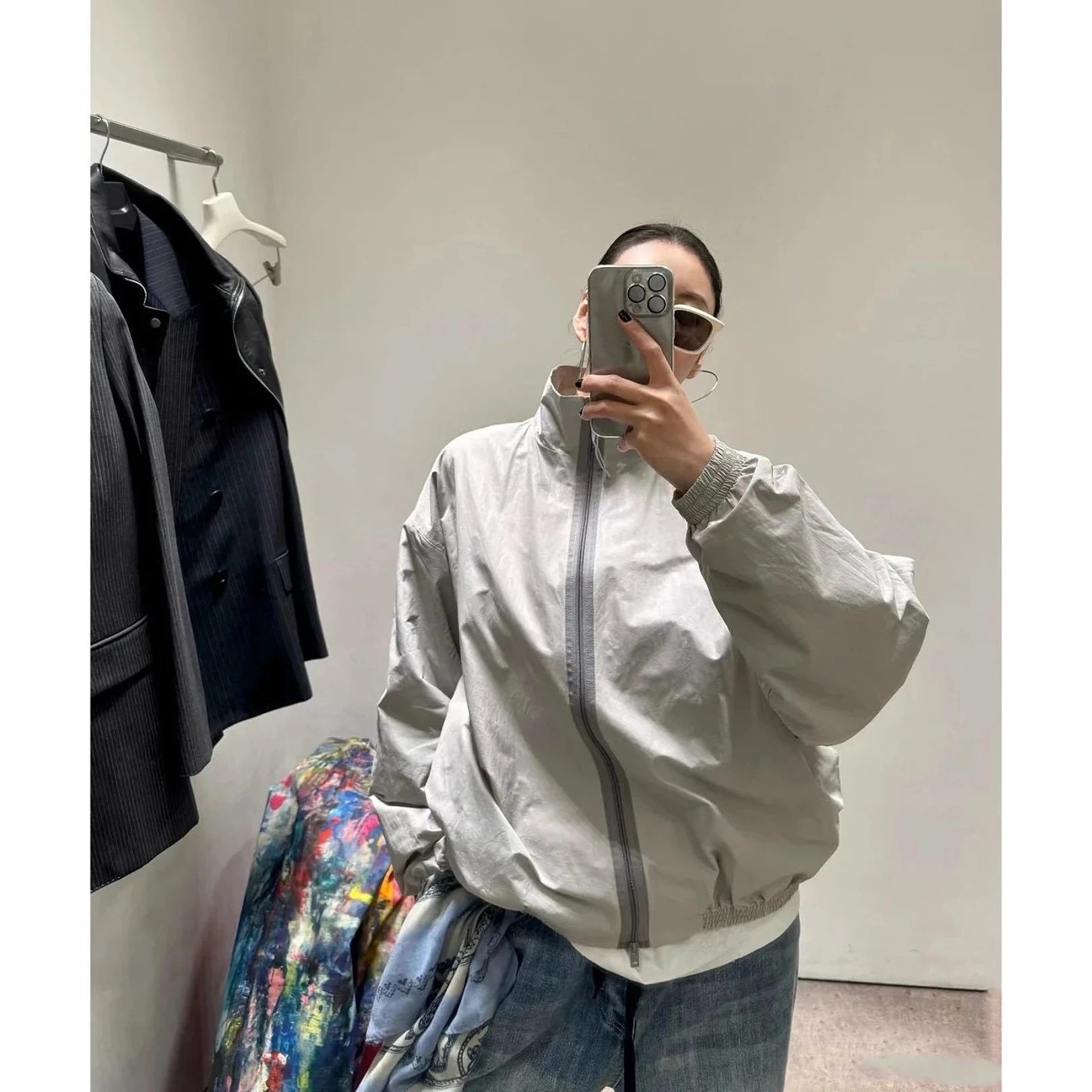 mat Loose OS Version 996 Double Zipper Stand Collar Jaet ex Casual Sle Polyester Fiber Long Sve Coat
mat Loose OS Version 996 Double Zipper Stand Collar Jaet ex Casual Sle Polyester Fiber Long Sve Coat