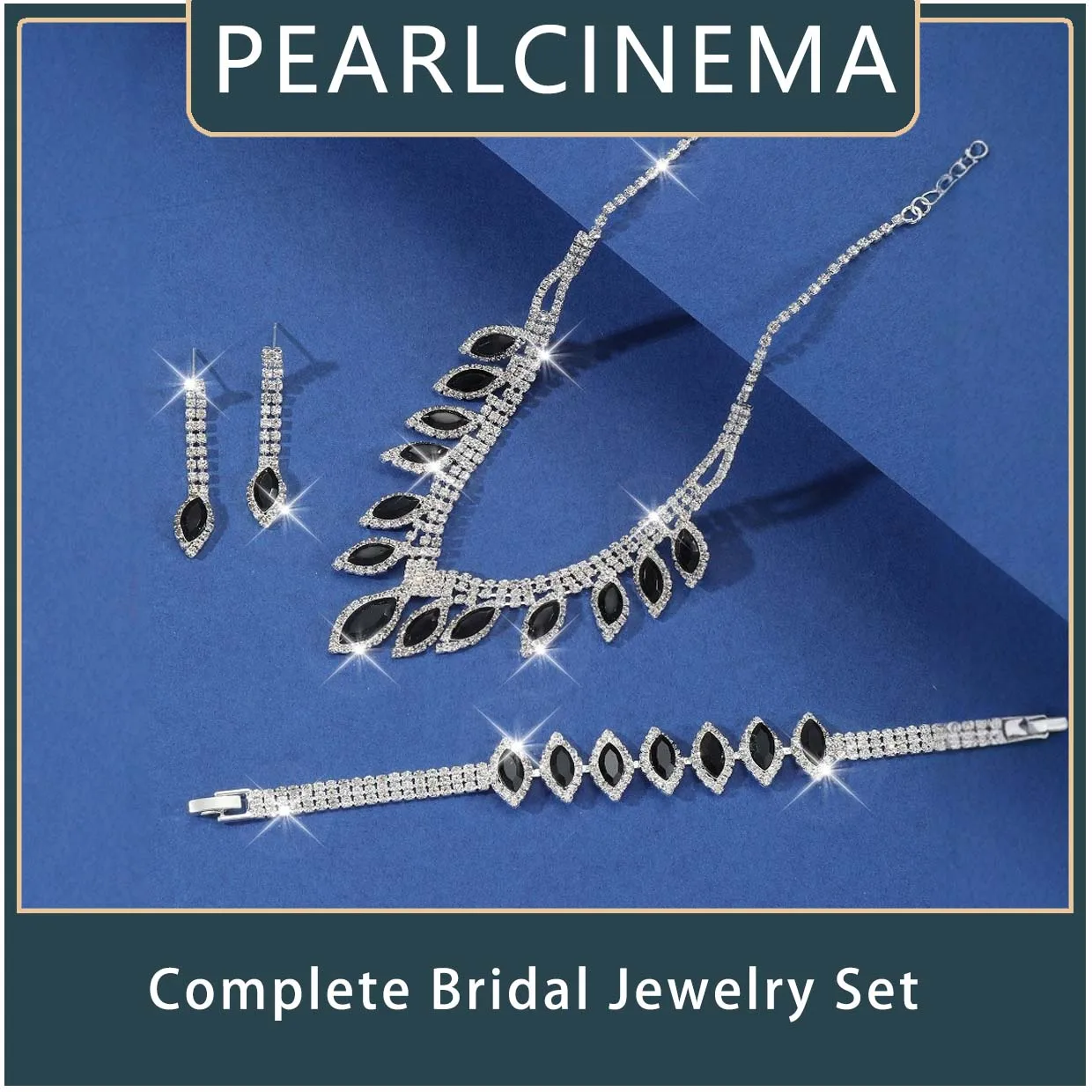 PEARLCINEMA Bridal Jewelry Set Elegant Rhinestone Necklace, Earrings & Bracelet for Wedding Dress
PEARLCINEMA Bridal Jewelry Set Elegant Rhinestone Necklace, Earrings & Bracelet for Wedding Dress