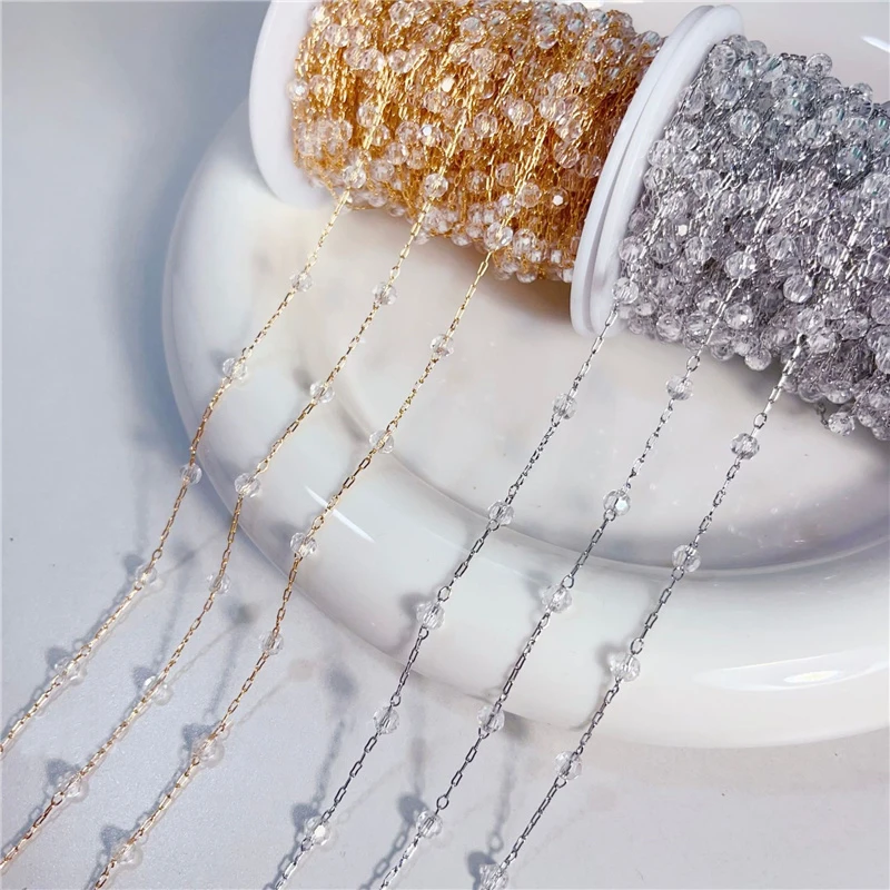 2-метровые металлические медные цепочки-колье, 4-миллиметровые цепочки с бусинами из стеклянного хрусталя, браслеты, оптовая партия для изготовления ювелирных изделий своими руками
2-метровые металлические медные цепочки-колье, 4-миллиметровые цепочки с бусинами из стеклянного хрусталя, браслеты, оптовая партия для изготовления ювелирных изделий своими руками