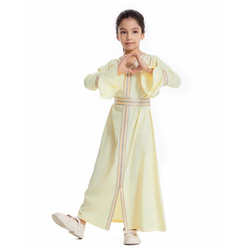 Ramadan Fashion Muslim Children Abaya Solid Girl Maxi Dress Long Robe Gowns Cute Dress Prayer Middle East Arab Islamic Clothing
Ramadan Fashion Muslim Children Abaya Solid Girl Maxi Dress Long Robe Gowns Cute Dress Prayer Middle East Arab Islamic Clothing