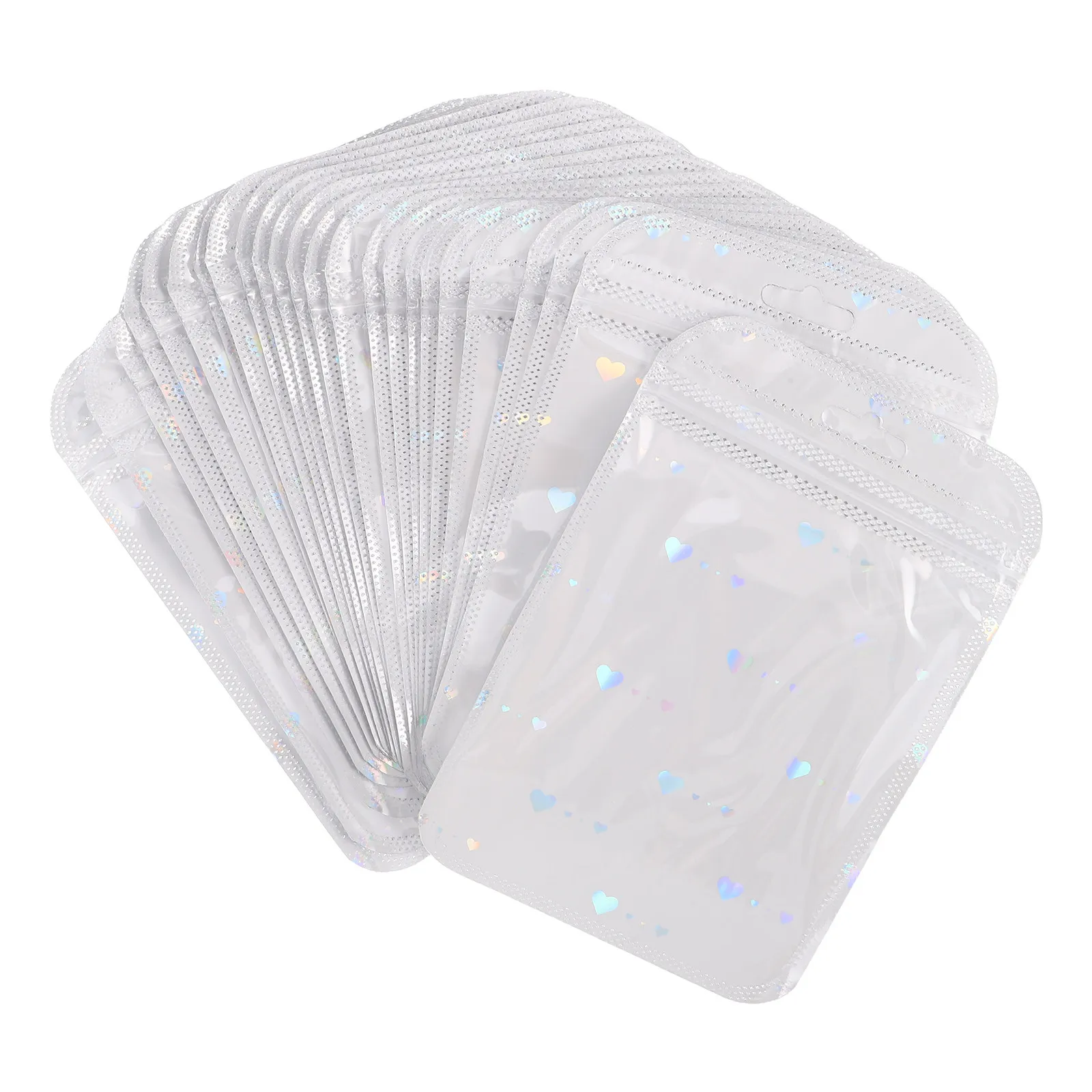 50Pcs Holographic Heart Pattern Self Sealing Bags Clear Resealable Pouches 6x4 Zip Jewelry Candy Valentine Party
50Pcs Holographic Heart Pattern Self Sealing Bags Clear Resealable Pouches 6x4 Zip Jewelry Candy Valentine Party