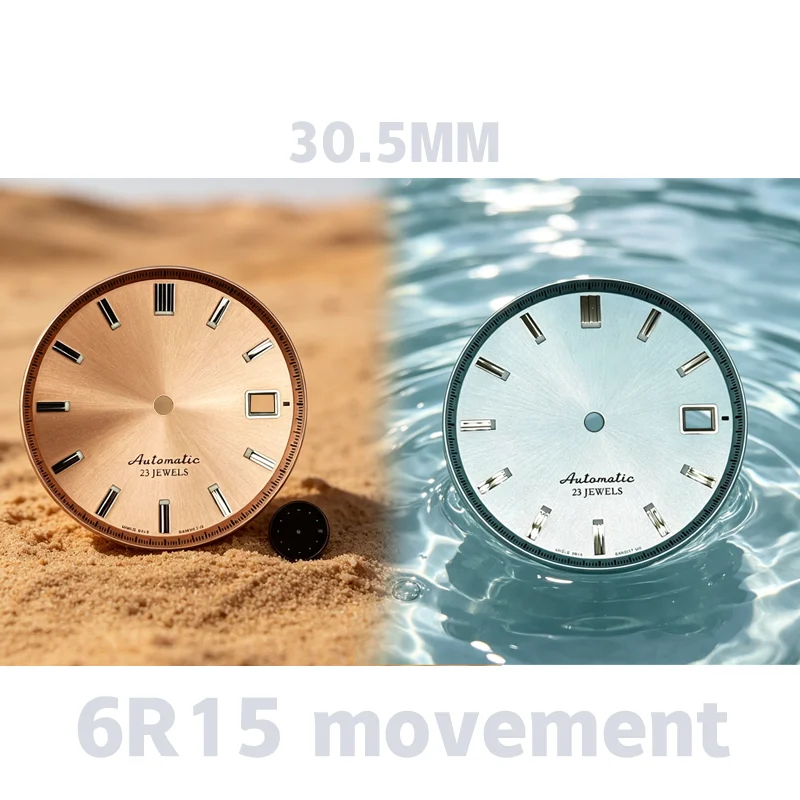 New 6R15 movement dial 30.5mm vintage dial S dial suitable for 6R15 movement watch modification accessories
New 6R15 movement dial 30.5mm vintage dial S dial suitable for 6R15 movement watch modification accessories