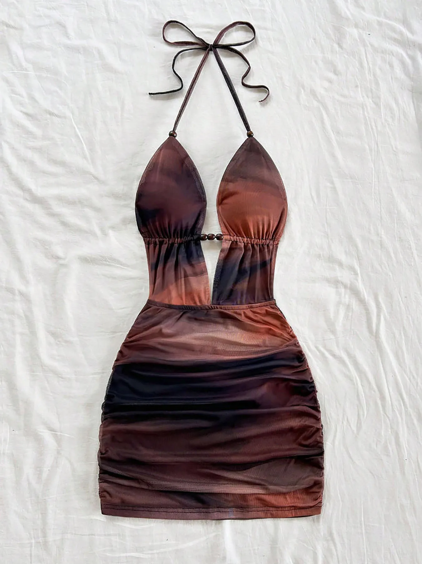STYLISH LADY Gradient Print Halter Mini Dress 2026 Summer Women Deep V Neck Backless Cutout Bodycon Sexy Club Party Dress
STYLISH LADY Gradient Print Halter Mini Dress 2026 Summer Women Deep V Neck Backless Cutout Bodycon Sexy Club Party Dress