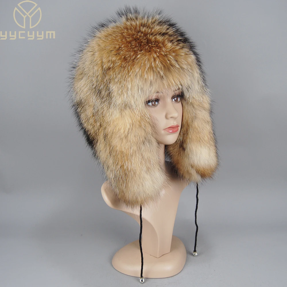 Fashion Winter Unisex 100% Real Fox Fur Bomber Hat Raccoon Fur Ushanka Cap Trapper Russian Ski Hats Caps Real Leather Thick Warm
Fashion Winter Unisex 100% Real Fox Fur Bomber Hat Raccoon Fur Ushanka Cap Trapper Russian Ski Hats Caps Real Leather Thick Warm