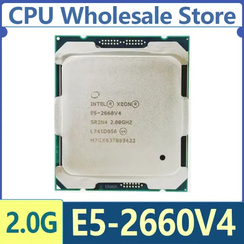 Intel usado E5-2660V4 Xeon E5 2660V4 2,0 GHZ 14 núcleos 35MB SmartCache E5 2660 V4 CPU FCLGA2011-3 105W