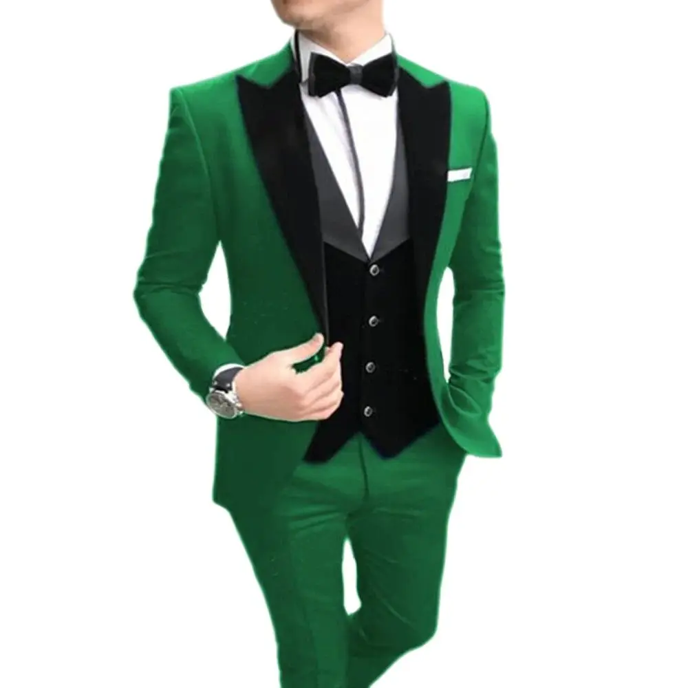 New Arrival Green Men Suits Slim Fit 3 Pieces Best Men Wear Wedding Business Groom Tuxedos Blazer+Vest+Pants Costume Homme
New Arrival Green Men Suits Slim Fit 3 Pieces Best Men Wear Wedding Business Groom Tuxedos Blazer+Vest+Pants Costume Homme