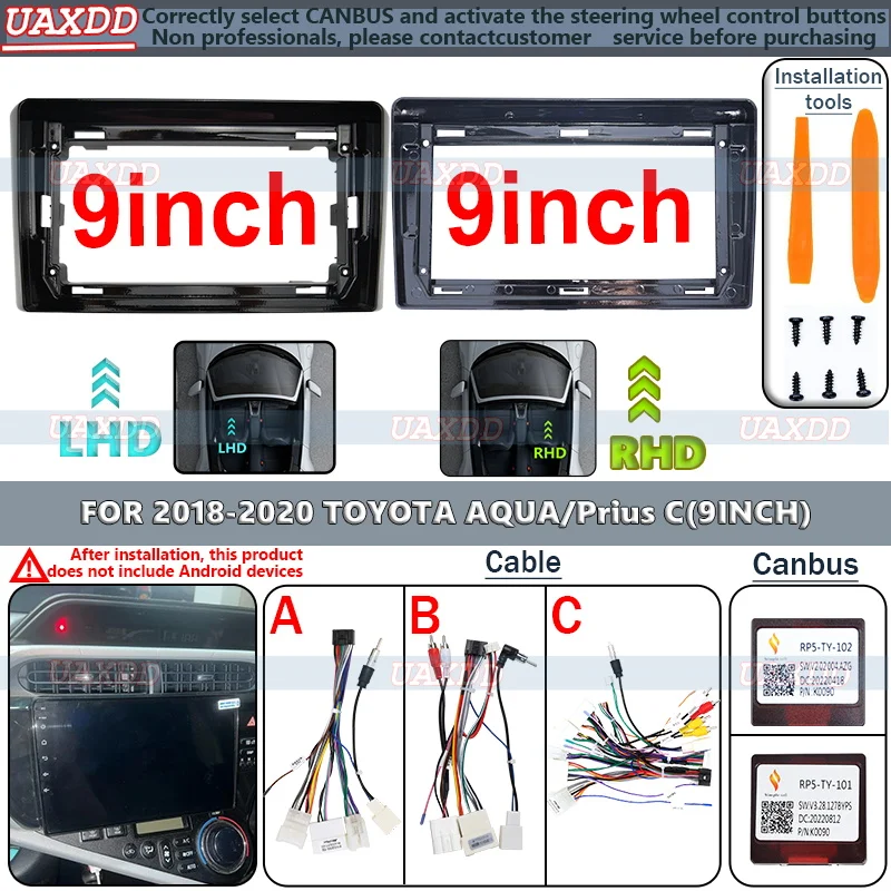 Car Android Radio Stereo Player Frame Fascia For Toyota Aqua Prius C 2018-2022 Panel Power Cable Wiring Harness Canbus adapter
Car Android Radio Stereo Player Frame Fascia For Toyota Aqua Prius C 2018-2022 Panel Power Cable Wiring Harness Canbus adapter