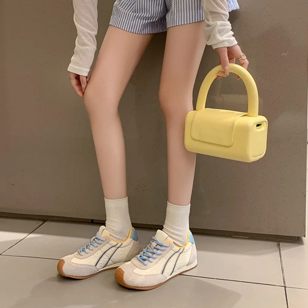 Suede & Cow Leather Patchwork Women Retro Sneakers Low Top Lace Up Stitching Design Gum Rubber Outsole Breathable Daily Walking
Suede & Cow Leather Patchwork Women Retro Sneakers Low Top Lace Up Stitching Design Gum Rubber Outsole Breathable Daily Walking