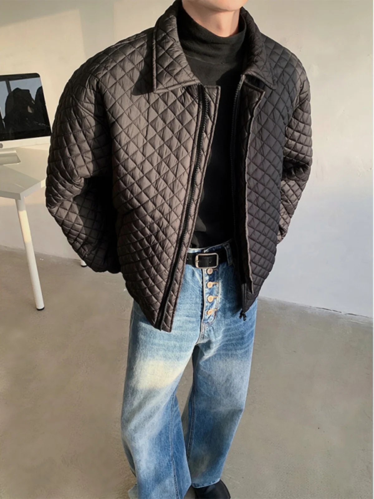 Bla Diamond Pattern Flight Jaet Cotton Men's Winter American Sle Cleanfit Outerwear High-End Feeling Cool Cotton Clothes
Bla Diamond Pattern Flight Jaet Cotton Men's Winter American Sle Cleanfit Outerwear High-End Feeling Cool Cotton Clothes