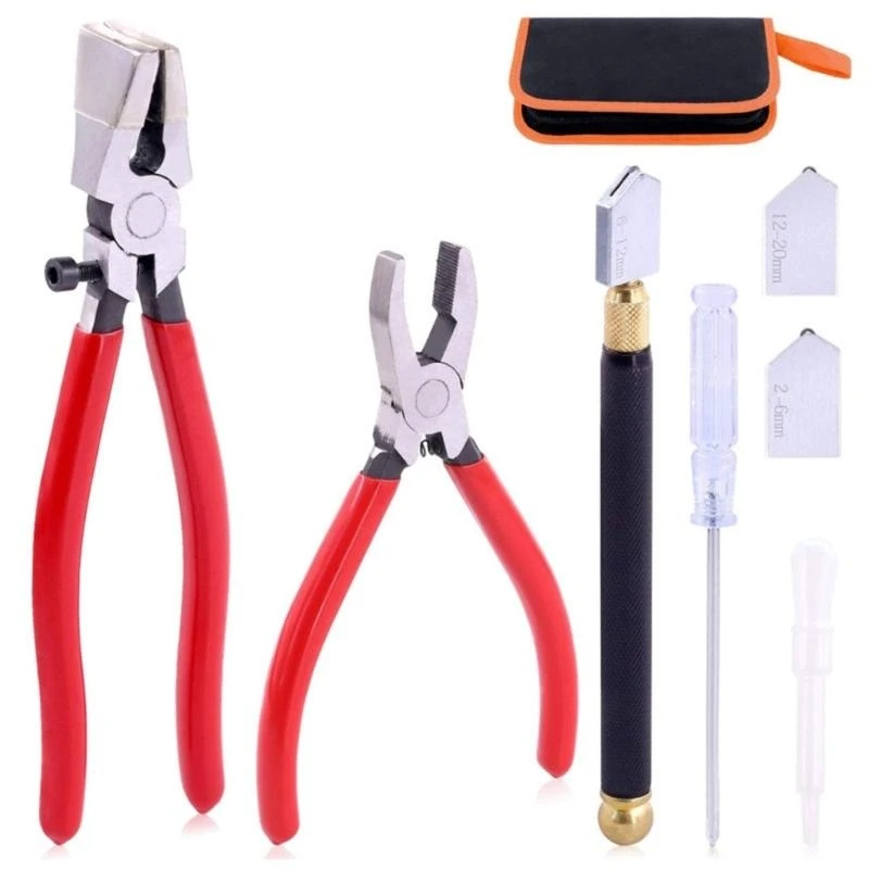 Glass Cutting Tool Set Glass Nipper Glass Running Plier for Stained Glass Tiles Bottle Fusing Breaking .Y5GA
Glass Cutting Tool Set Glass Nipper Glass Running Plier for Stained Glass Tiles Bottle Fusing Breaking .Y5GA