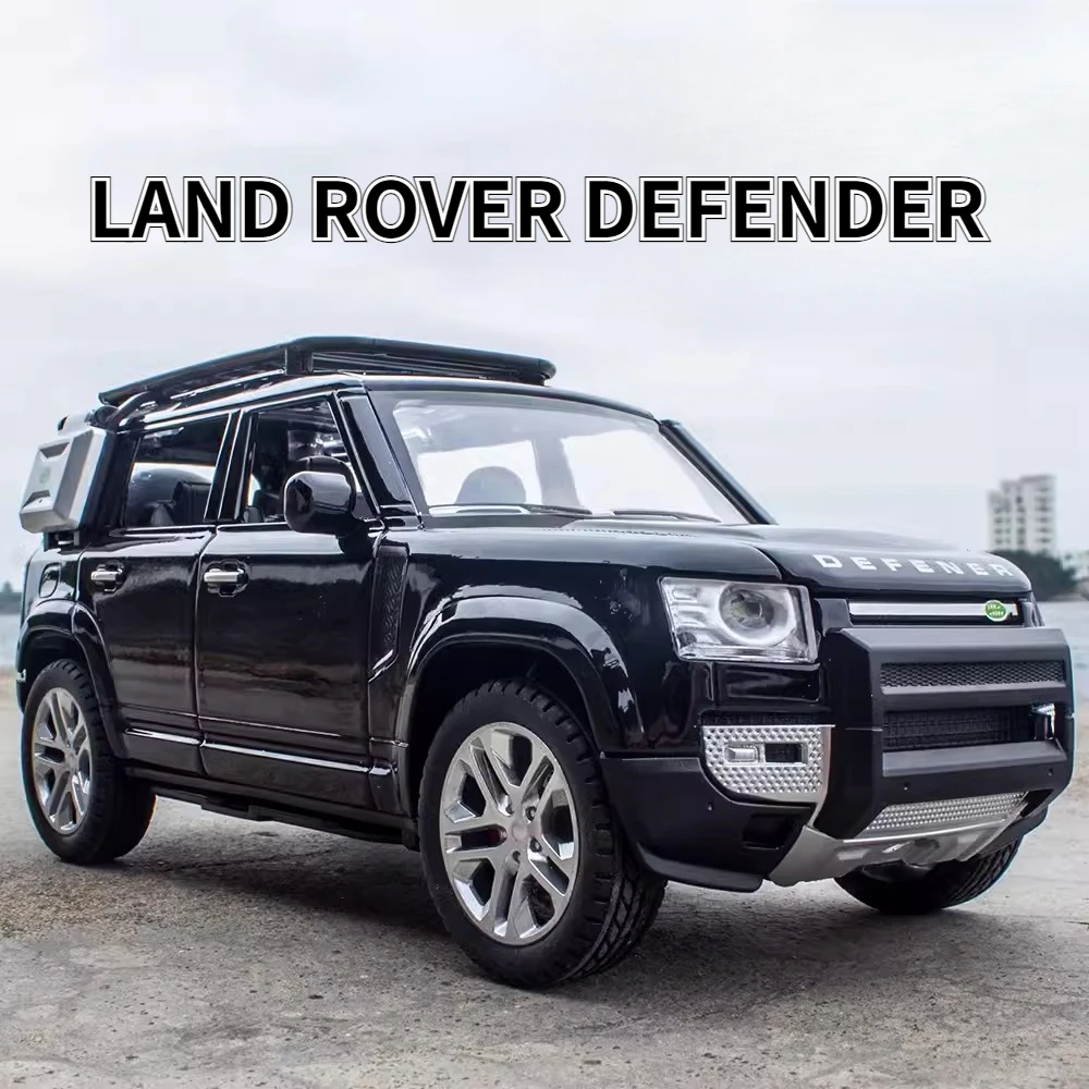 Модель автомобиля Defender Land Rover в масштабе 1/24, литая внедорожная игрушка, внедорожник из сплава, имитация звука и искусственных игрушек для детей, подарки
Модель автомобиля Defender Land Rover в масштабе 1/24, литая внедорожная игрушка, внедорожник из сплава, имитация звука и искусственных игрушек для детей, подарки