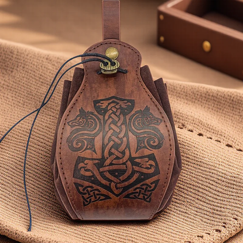 Портативная сумка из искусственной кожи на шнурке, винтажный кошелек для монет, поясная сумка в средневековом стиле для мужчин
Портативная сумка из искусственной кожи на шнурке, винтажный кошелек для монет, поясная сумка в средневековом стиле для мужчин