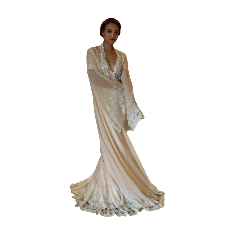 Soft Maternity Robes Women Long Tulle Appliques Lace Bathrobe Dress Sleeves Evening Sleepwear V-neck Gown Customized Plus Size
Soft Maternity Robes Women Long Tulle Appliques Lace Bathrobe Dress Sleeves Evening Sleepwear V-neck Gown Customized Plus Size