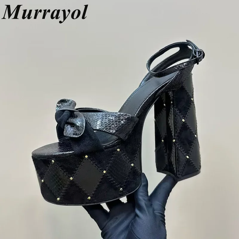 Open Toe Genuine Leather Thick Heel Sandals Women Tie Knot Design Waterproof Platform Sandalias Summer Party Dress Shoes Pumps
Open Toe Genuine Leather Thick Heel Sandals Women Tie Knot Design Waterproof Platform Sandalias Summer Party Dress Shoes Pumps