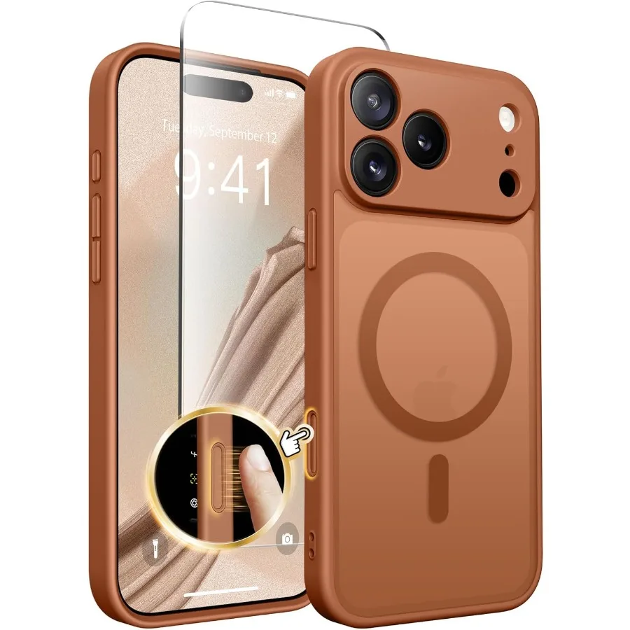 Магнитный чехол для iPhone 17 Pro Max, обновленный полной защитой камеры и поддержкой MagSafe, полупрозрачный матовый
Магнитный чехол для iPhone 17 Pro Max, обновленный полной защитой камеры и поддержкой MagSafe, полупрозрачный матовый