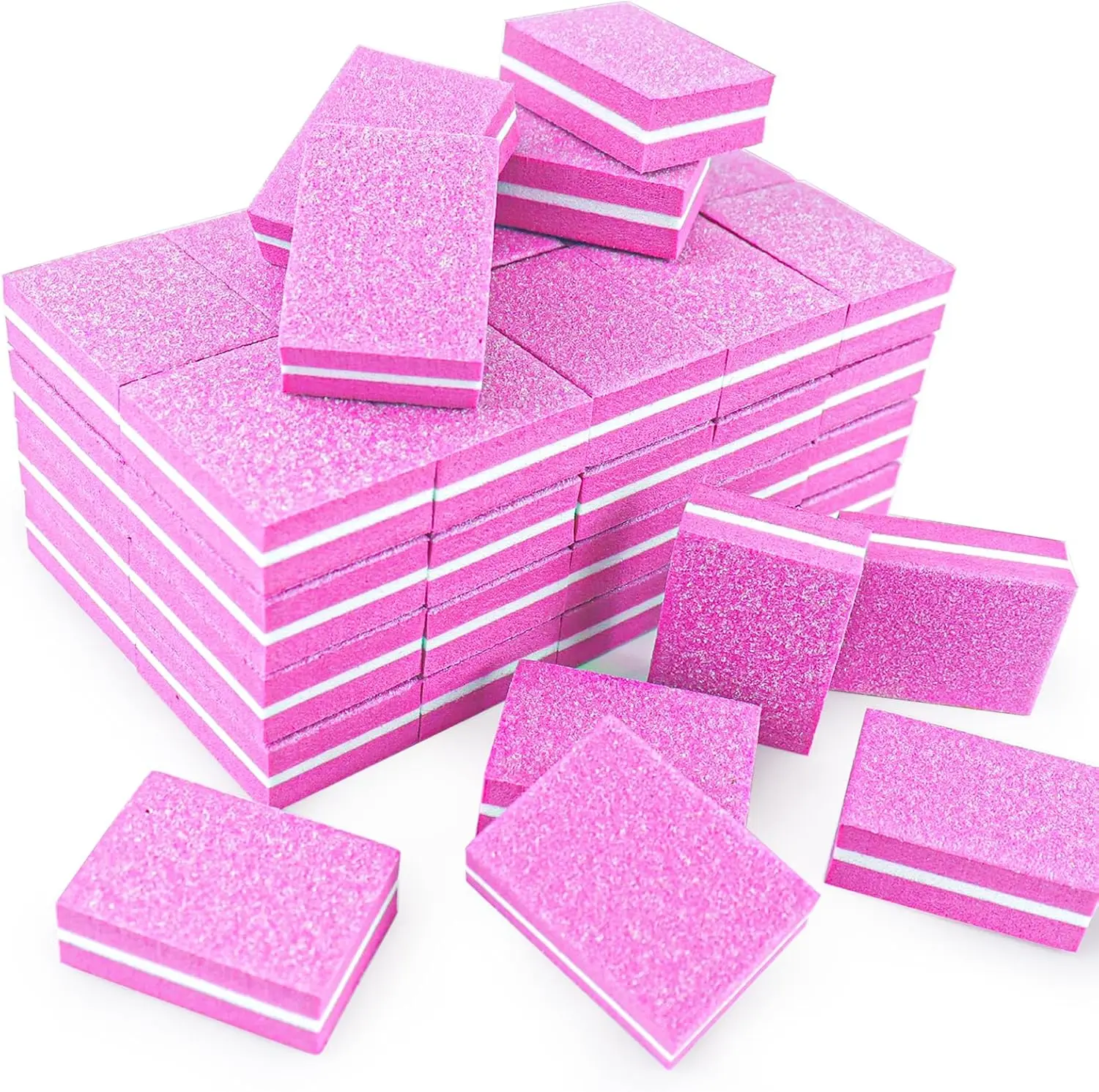 50Pcs Pink Sponge Nail Buffers, 100/180 Grit Mini Files, Double-Sided Blocks for Manicure & Pedicure, Salon & Home Use
50Pcs Pink Sponge Nail Buffers, 100/180 Grit Mini Files, Double-Sided Blocks for Manicure & Pedicure, Salon & Home Use
