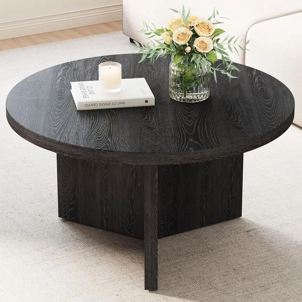 Round Coffee Table, 31.5 Diameter, Space-Saving Accent Table for Living Room, Adjustable Feet, Easy Assembly
Round Coffee Table, 31.5 Diameter, Space-Saving Accent Table for Living Room, Adjustable Feet, Easy Assembly