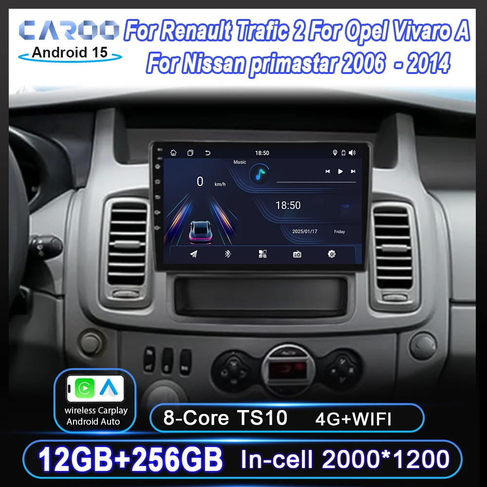 Android 15 For Renault Trafic 2 For Opel Vivaro A For Nissan primastar 2006 -2014 Car Radio Stereo Carplay GPS Navigation 2DIN
Android 15 For Renault Trafic 2 For Opel Vivaro A For Nissan primastar 2006 -2014 Car Radio Stereo Carplay GPS Navigation 2DIN