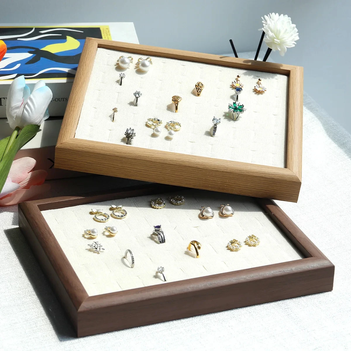50 Slot Ring Display Plate Ear Studs Bracelet Jewelry Storage Box Wood Organizing Box Ring Tray
50 Slot Ring Display Plate Ear Studs Bracelet Jewelry Storage Box Wood Organizing Box Ring Tray