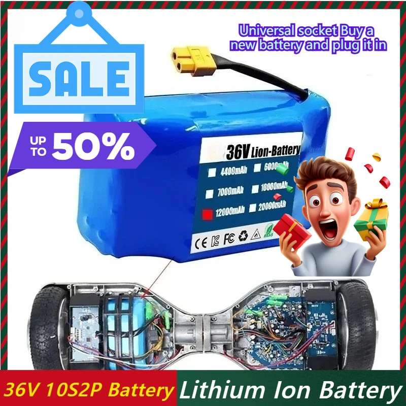 36V 10s2p Battery Packs Rechargeable Lithium Ion Battery for Electric Self Balancing Scooter HoverBoard Unicycle
36V 10s2p Battery Packs Rechargeable Lithium Ion Battery for Electric Self Balancing Scooter HoverBoard Unicycle