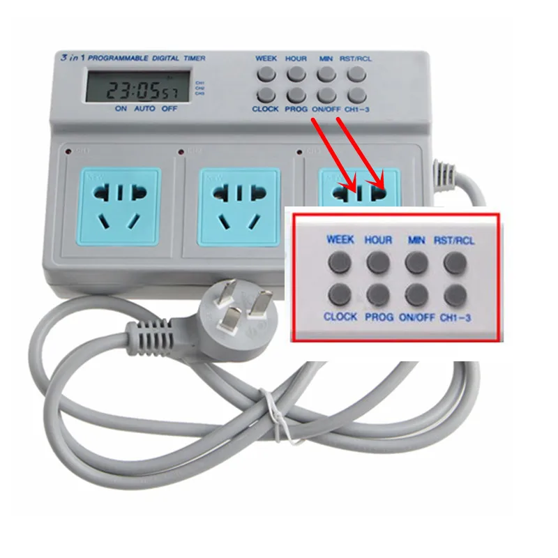3 in 1 Programmable LCD Digital Timer Socket Fish Tank Power Time Control For Aquarium Light Heater Filter Wavemaker Dosing Pump
3 in 1 Programmable LCD Digital Timer Socket Fish Tank Power Time Control For Aquarium Light Heater Filter Wavemaker Dosing Pump