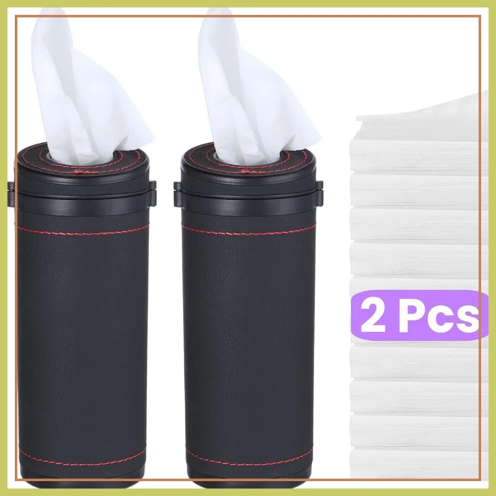 2 Pack Leather Cylinder Tissue Box with Window Breaker for Car Cup Holder - Black
2 Pack Leather Cylinder Tissue Box with Window Breaker for Car Cup Holder - Black