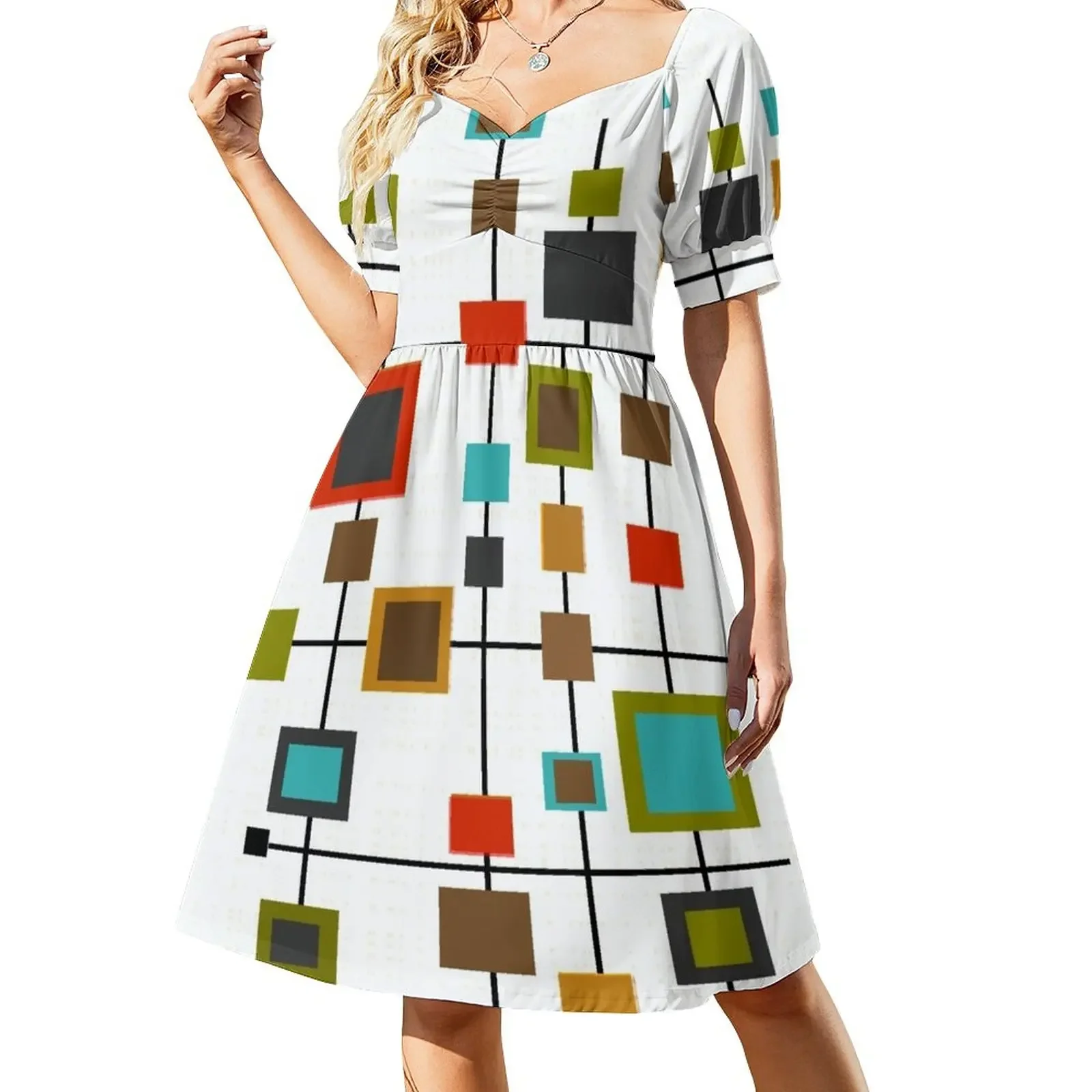 Mid-Century Abstract Squares Short-Sleeved Dress women dresses summer clothes for women evening dress Clothing
Mid-Century Abstract Squares Short-Sleeved Dress women dresses summer clothes for women evening dress Clothing
