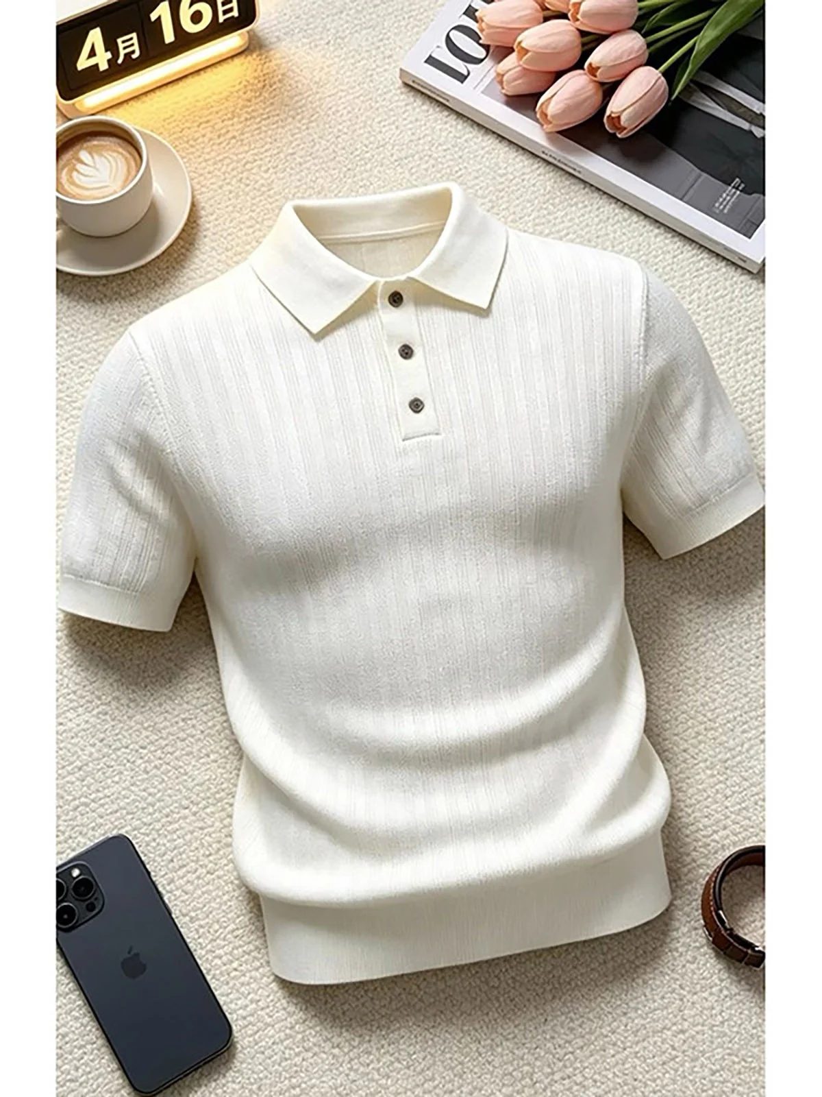 Ice Silk Knitted Short Sleeve Shirt Men's Half Sleeve T-Shirt Standard Fit Youth Fashion Summer Casual Style Pure Color
Ice Silk Knitted Short Sleeve Shirt Men's Half Sleeve T-Shirt Standard Fit Youth Fashion Summer Casual Style Pure Color