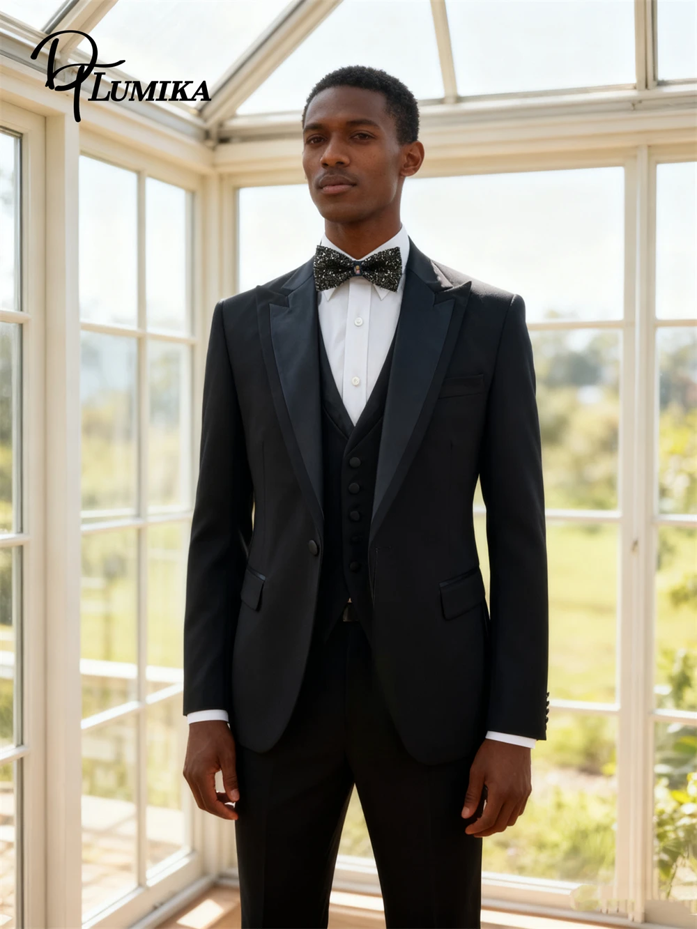 DTLumika 2025 New Mens Stylish 3-Piece Suit Set Including Jacket Vest Pants One Button Black Groom Wedding Suits Formal Tuxedo
DTLumika 2025 New Mens Stylish 3-Piece Suit Set Including Jacket Vest Pants One Button Black Groom Wedding Suits Formal Tuxedo