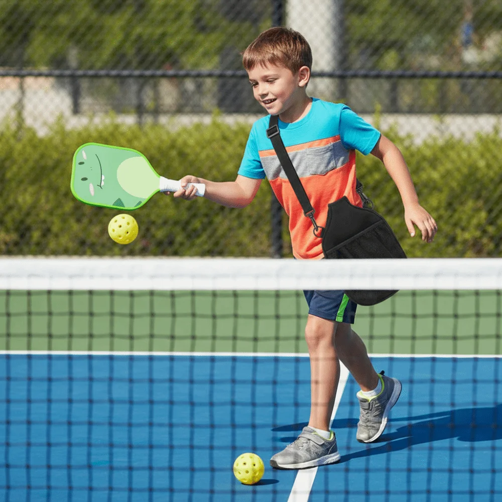 Cartoon Children's Pickleball Set Colorful Durable Children's Pickleball Rackets 2 Balls Lightweight Pickleball Paddle Set
Cartoon Children's Pickleball Set Colorful Durable Children's Pickleball Rackets 2 Balls Lightweight Pickleball Paddle Set