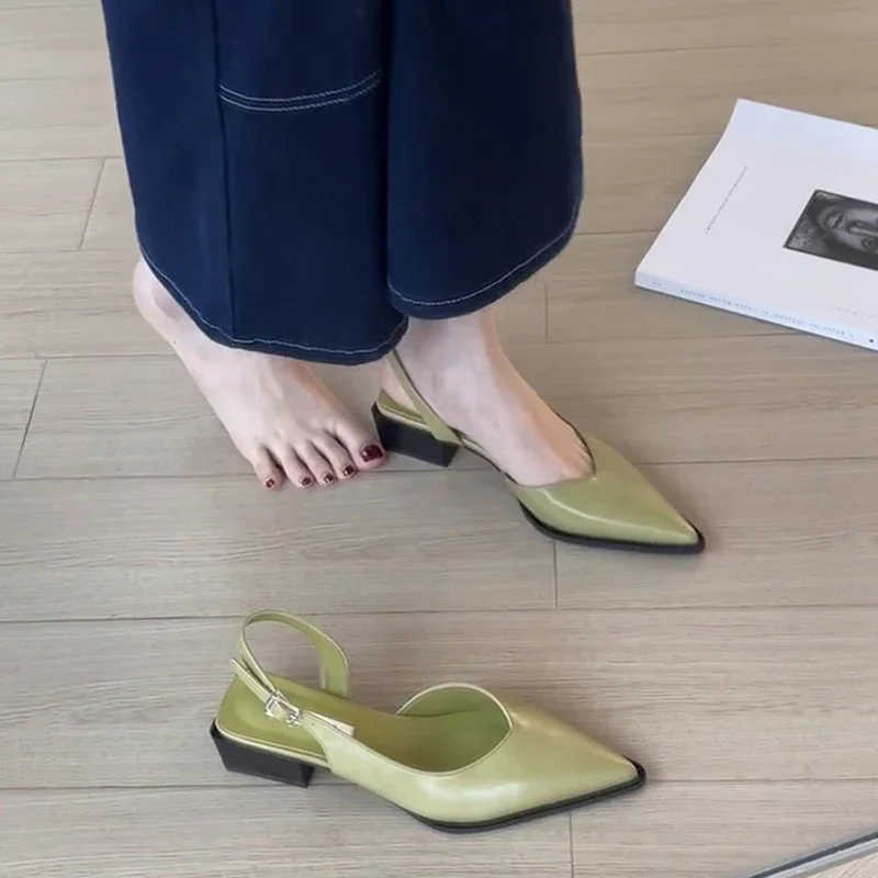 Summer Fashion Women's Sandals Pointed Toe Women Sandals New Shallow Low Heel Slingbacks Ladies Casual Dress Street Style Shoes
Summer Fashion Women's Sandals Pointed Toe Women Sandals New Shallow Low Heel Slingbacks Ladies Casual Dress Street Style Shoes