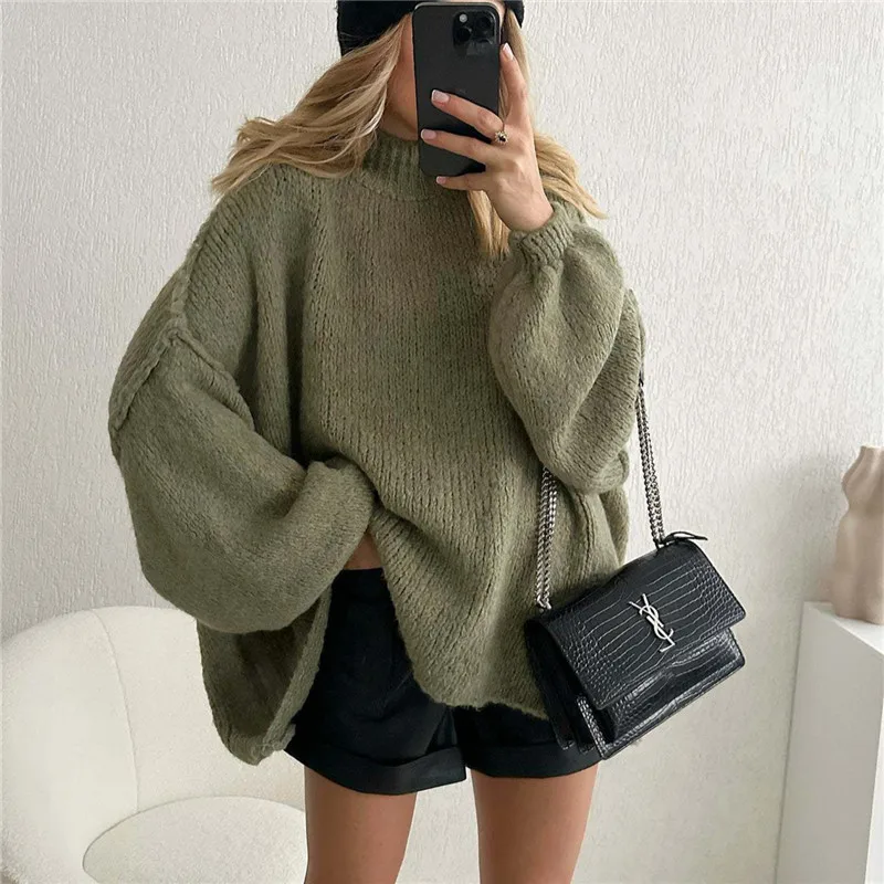 Womens Oversized Sweaters Chunky Knit Pullover Tops Cable Mock Neck Fall Sweater Pullovers Trendy Winter Clothes
Womens Oversized Sweaters Chunky Knit Pullover Tops Cable Mock Neck Fall Sweater Pullovers Trendy Winter Clothes