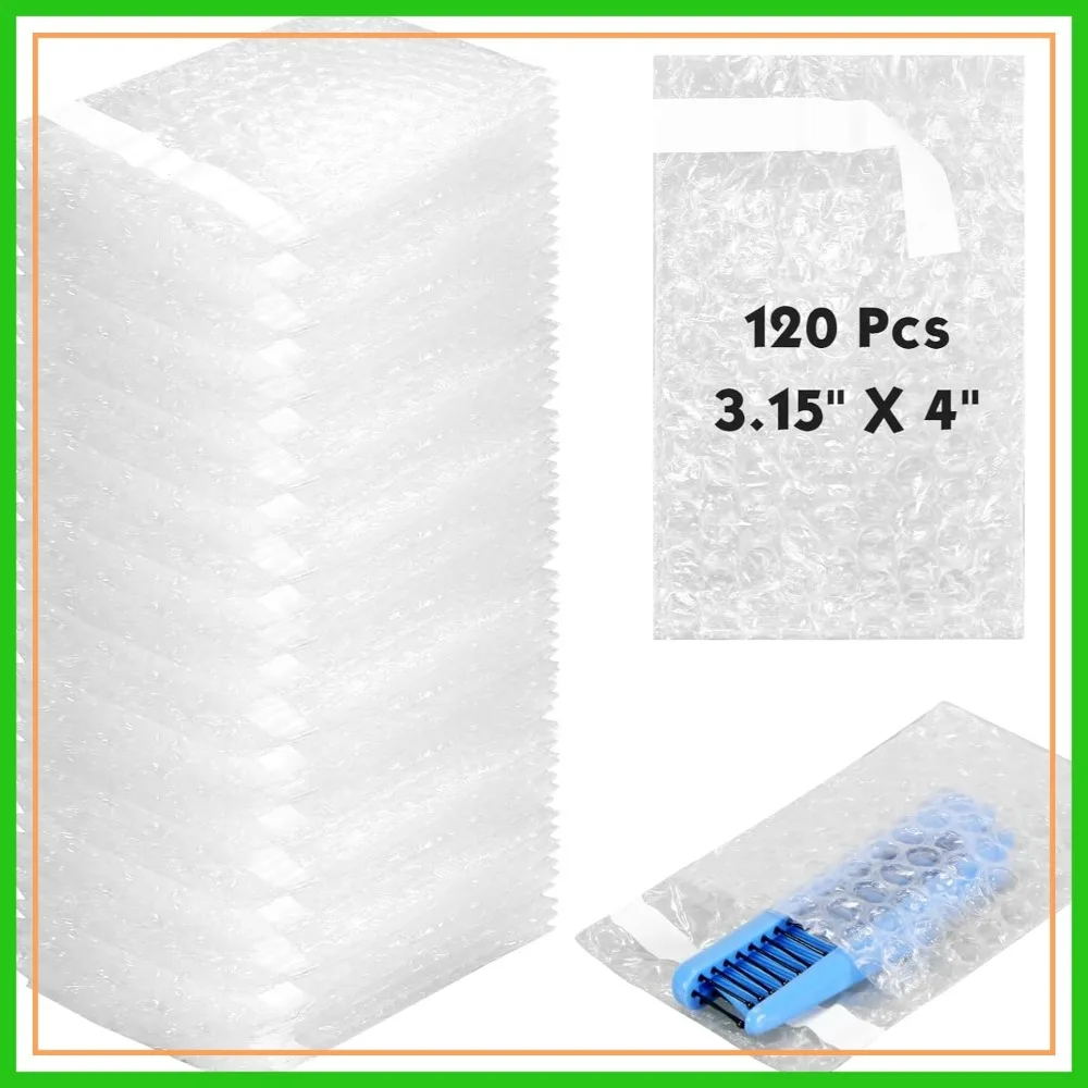 120 Pcs 3.15 x 4 Inch Bubble Cushion Wrap Bags, Double Wall Bubble Pouches, Clear Protective Shipping Bags for Moving Storage
120 Pcs 3.15 x 4 Inch Bubble Cushion Wrap Bags, Double Wall Bubble Pouches, Clear Protective Shipping Bags for Moving Storage