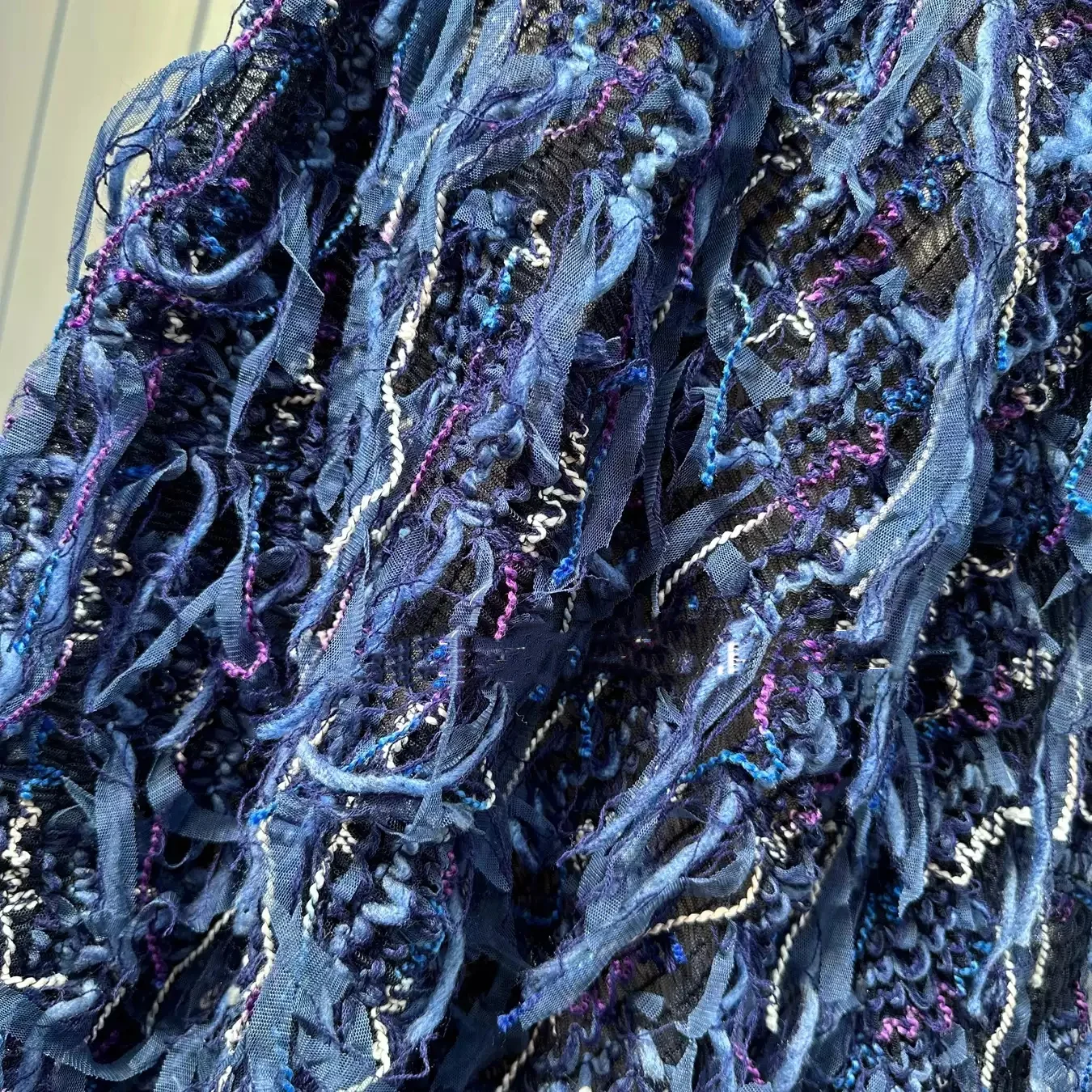Sea Wave Jellyfish 3D Tassels Knit Texture Blue Mesh Material High Quality Handmade Dress Stage Decoration Clothing Fabric
Sea Wave Jellyfish 3D Tassels Knit Texture Blue Mesh Material High Quality Handmade Dress Stage Decoration Clothing Fabric