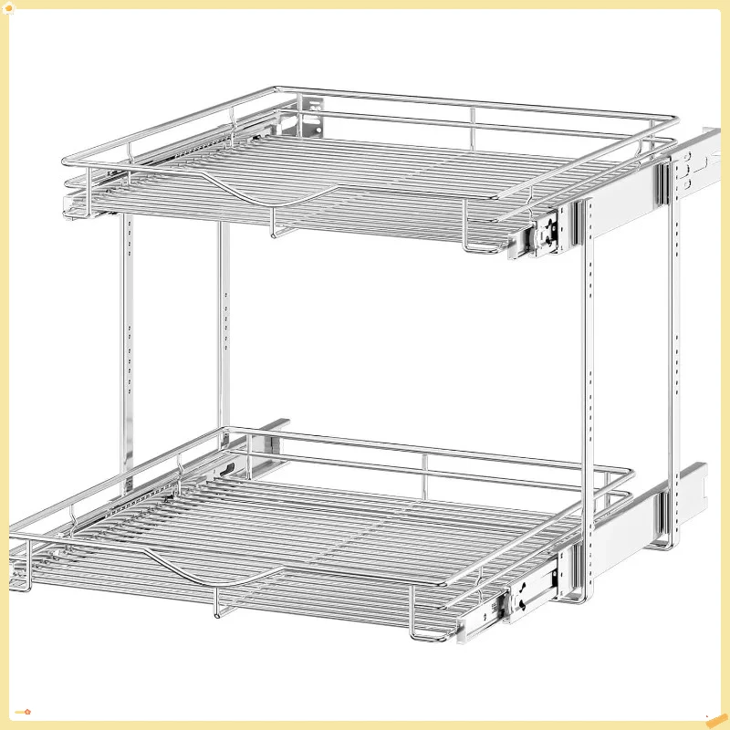 2-Tier Pull Out Cabinet Organizer, 22.5" W x 21.5" D Kitchen Drawers, Slide-Out Shelves Storage Solution
2-Tier Pull Out Cabinet Organizer, 22.5" W x 21.5" D Kitchen Drawers, Slide-Out Shelves Storage Solution