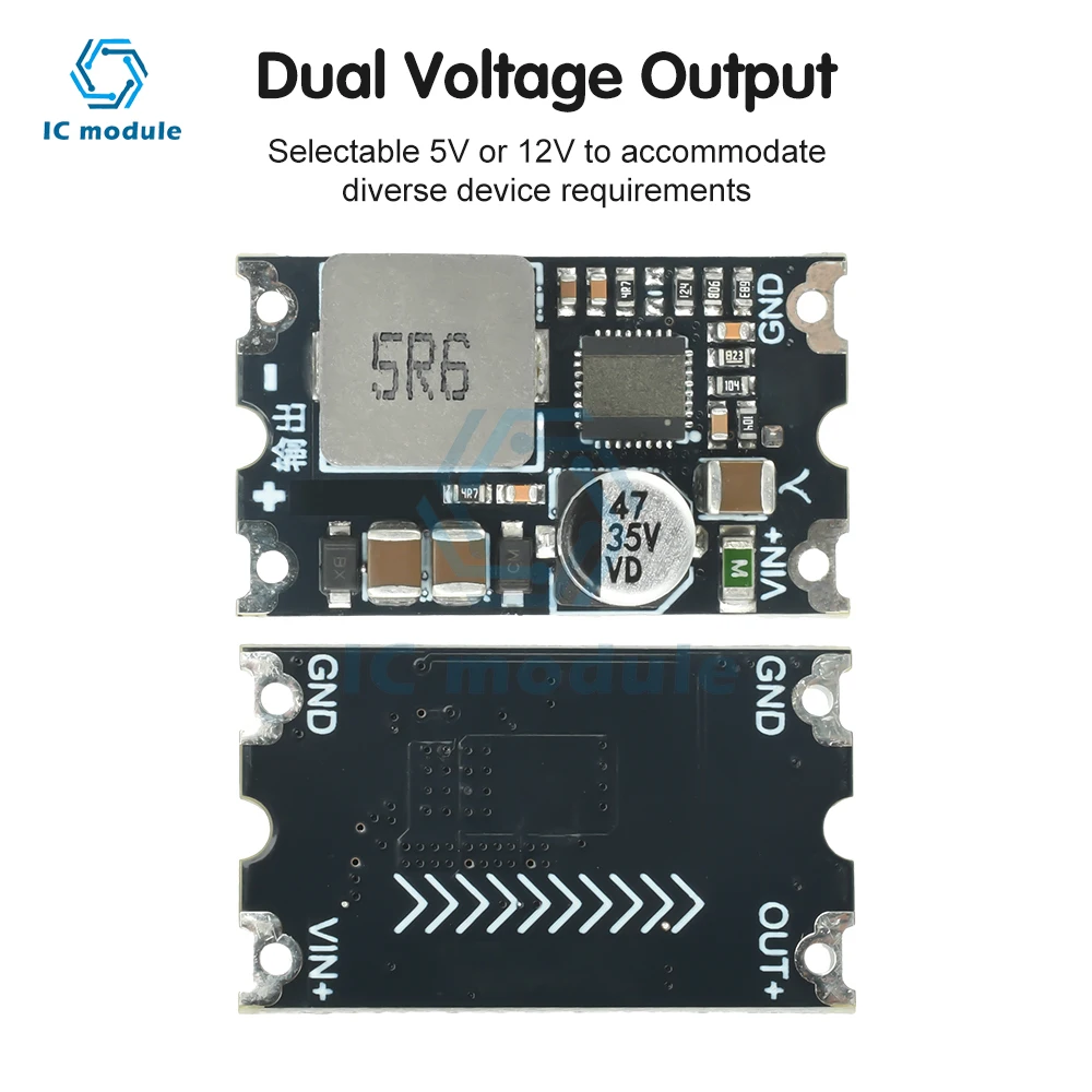 DC-DC 8A Step-Down Power Module 6-35V to 5V/12V - High Efficiency Low Resistance Voltage Regulator Converter Board
DC-DC 8A Step-Down Power Module 6-35V to 5V/12V - High Efficiency Low Resistance Voltage Regulator Converter Board